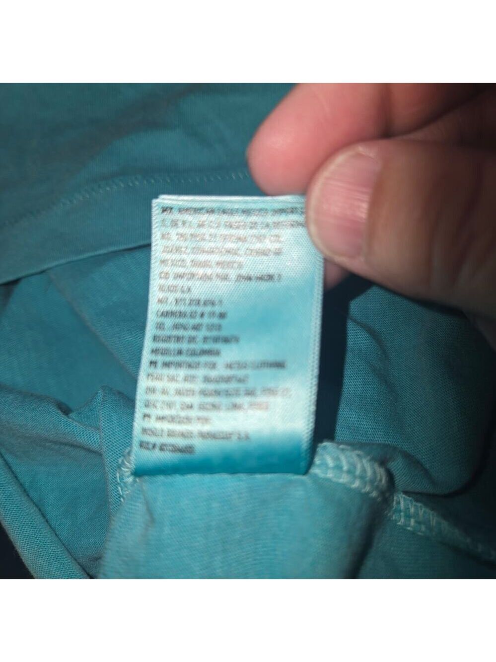 American Eagle Super Soft Logo Tee Mens M Teal Wave Graphic - Picture 5 of 12